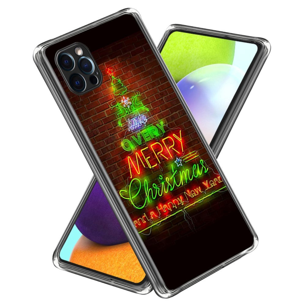 iPhone 15 Pro TPU Plast Mobil Julecover - Neonlys