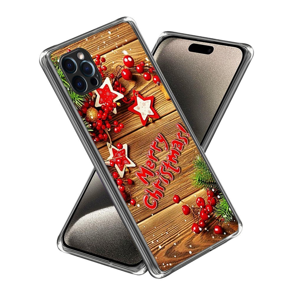 iPhone 15 Pro Max TPU Plast Mobil Julecover - Merry Christmas