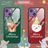 iPhone 15 Jule Mobil Cover m. Glasbagside - Merry Christmas - Snemand