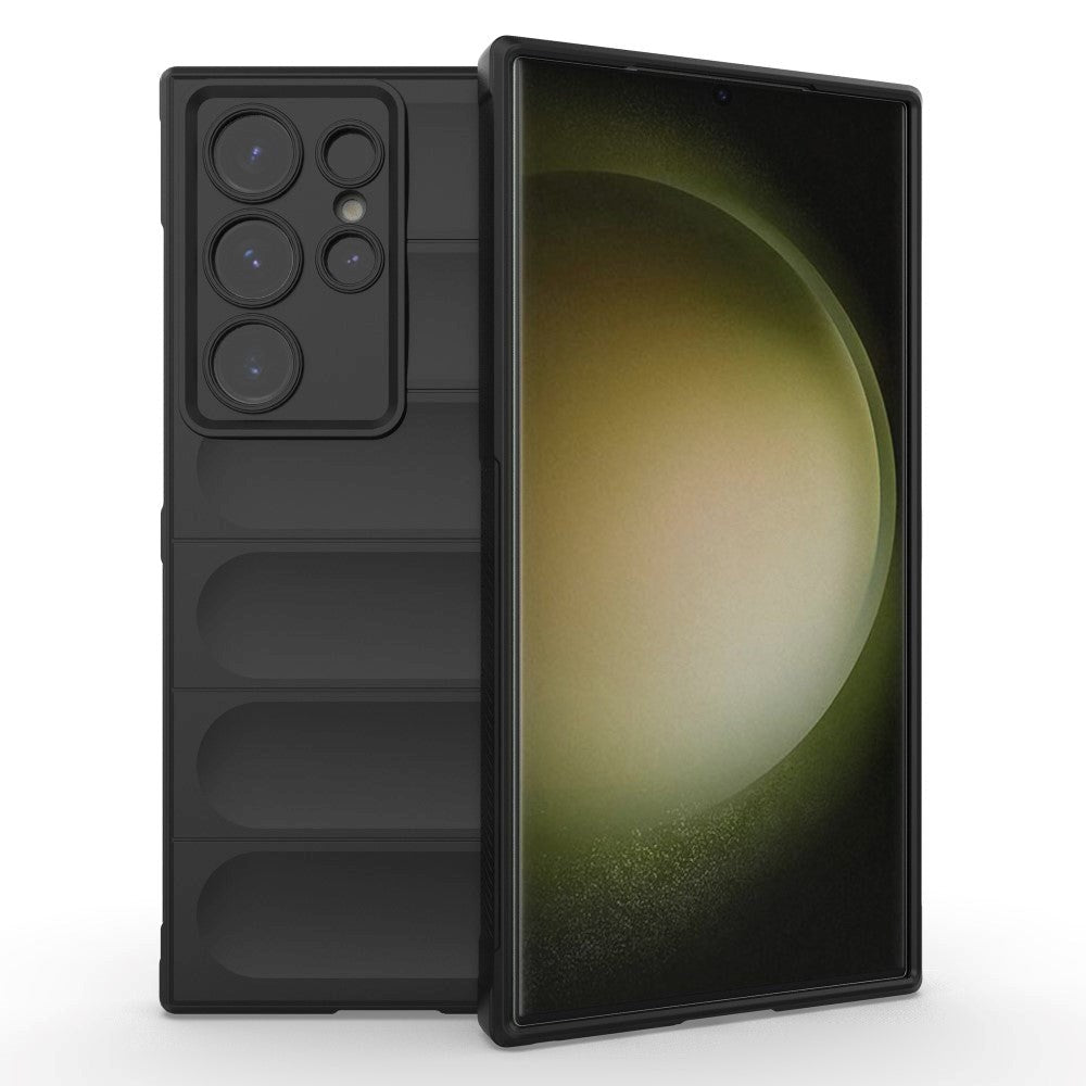 Samsung Galaxy S24 Ultra Fleksibelt Plastik Mobil Cover - Sort