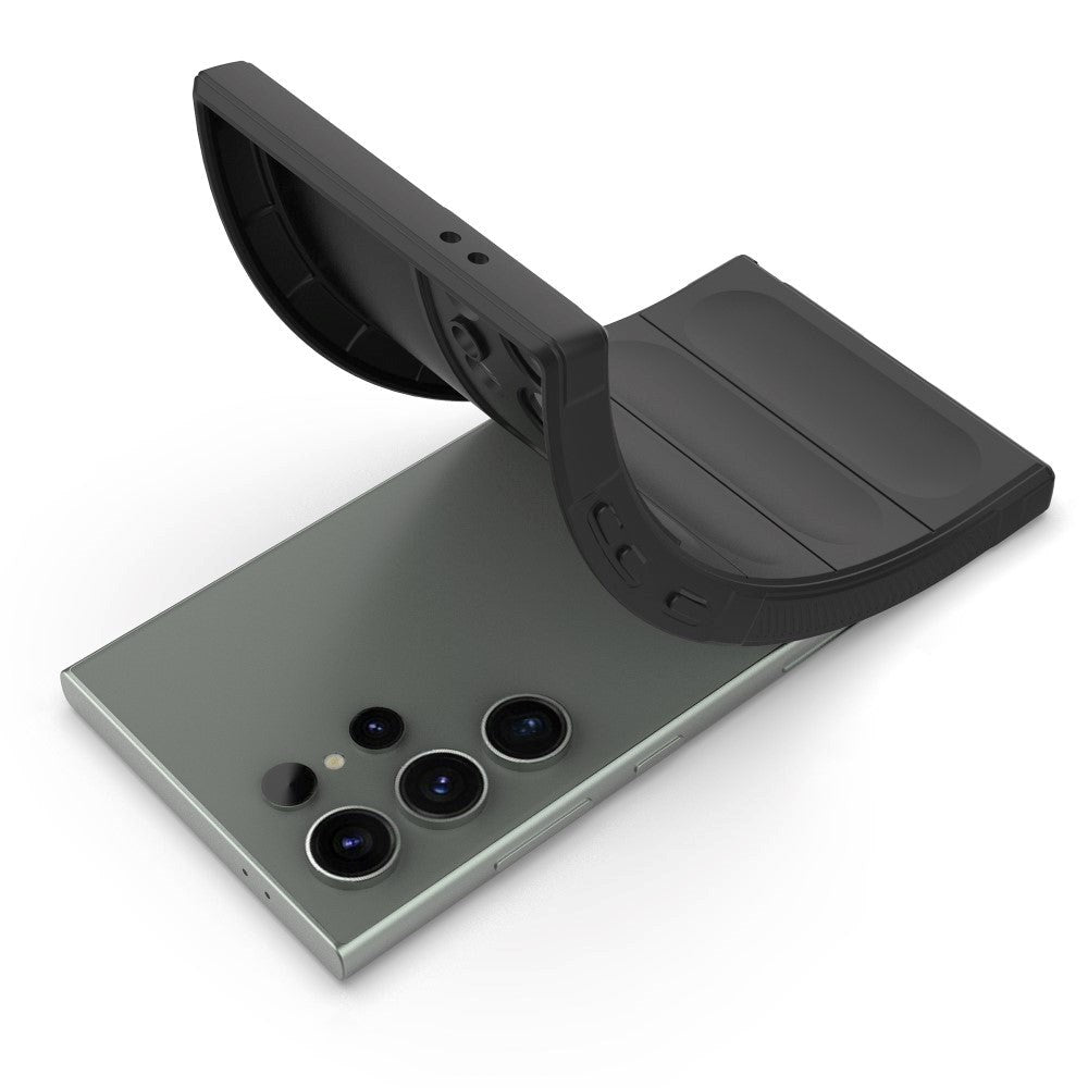 Samsung Galaxy S24 Ultra Fleksibelt Plastik Mobil Cover - Sort