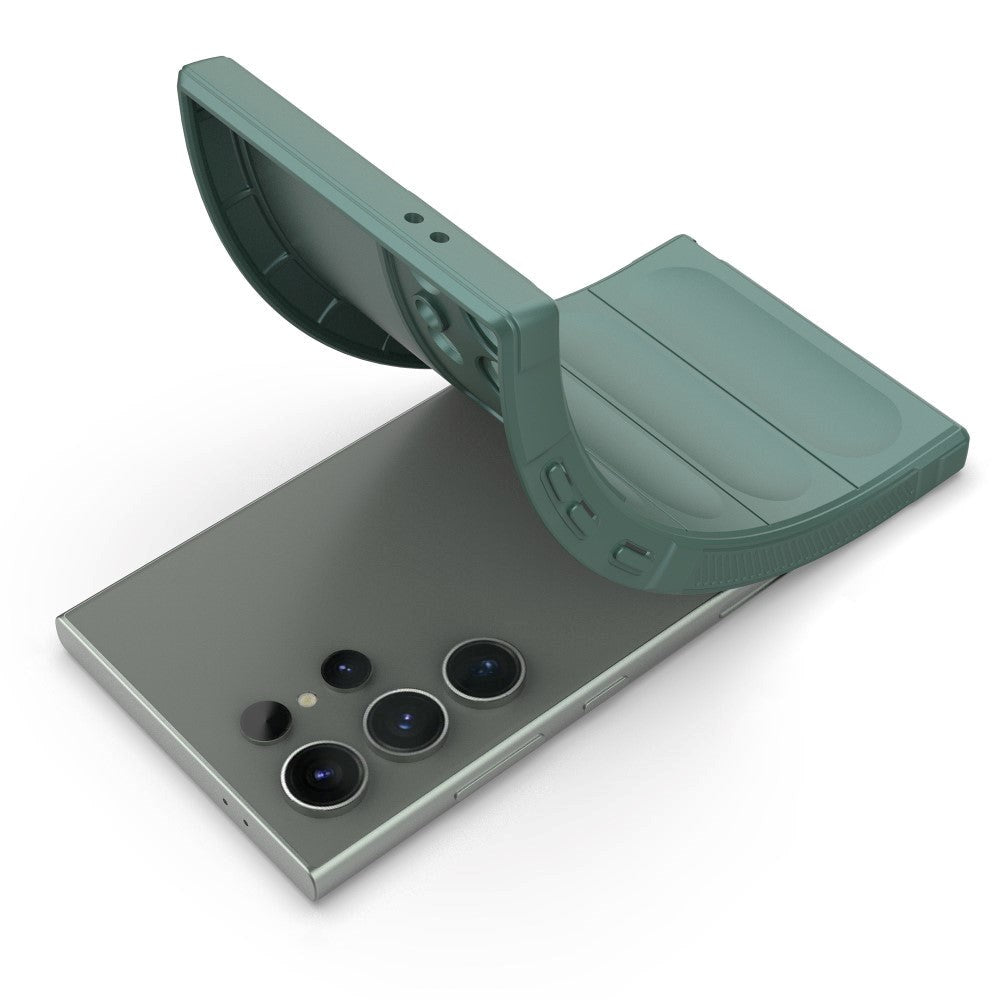 Samsung Galaxy S24 Ultra Fleksibelt Plastik Mobil Cover - Grøn