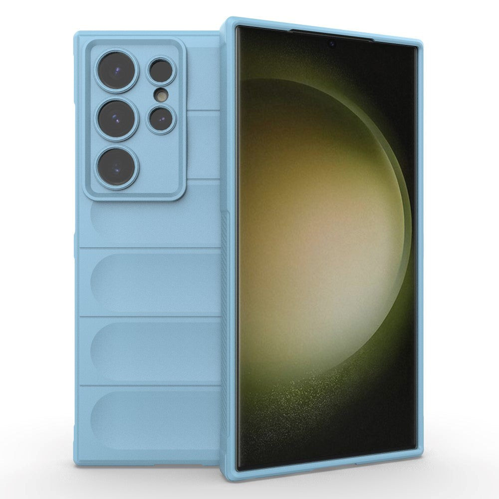 Samsung Galaxy S24 Ultra Fleksibelt Plastik Mobil Cover - Lyseblå