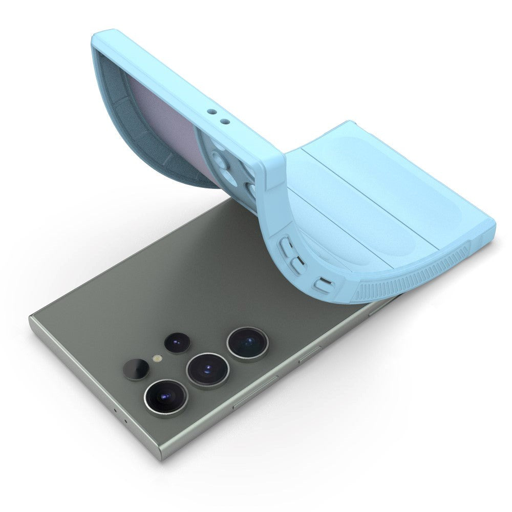 Samsung Galaxy S24 Ultra Fleksibelt Plastik Mobil Cover - Lyseblå