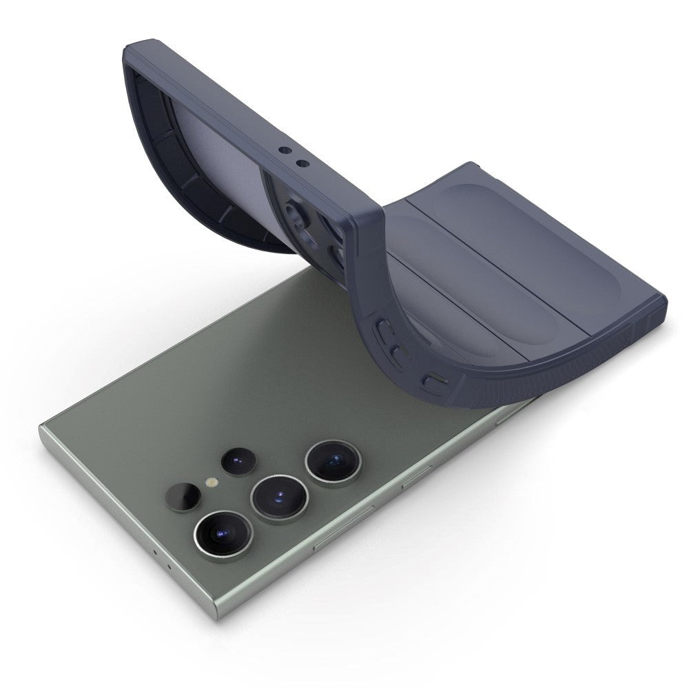 Samsung Galaxy S24 Ultra Fleksibelt Plastik Mobil Cover - Mørkeblå