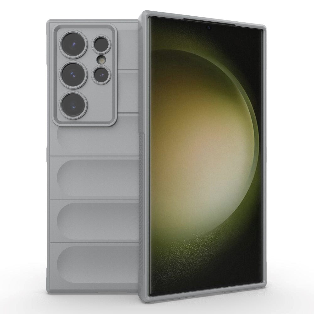 Samsung Galaxy S24 Ultra Fleksibelt Plastik Mobil Cover - Lysegrå