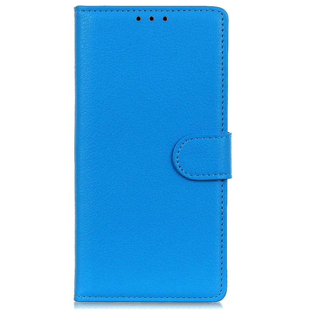 Xiaomi 14 Pro Litchi Læder Mobil Cover m. Pung - Blå