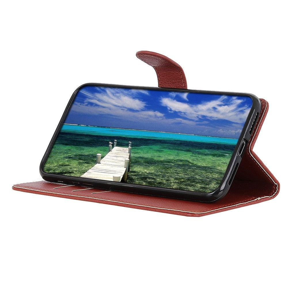 Xiaomi 14 Pro Litchi Læder Mobil Cover m. Pung - Brun