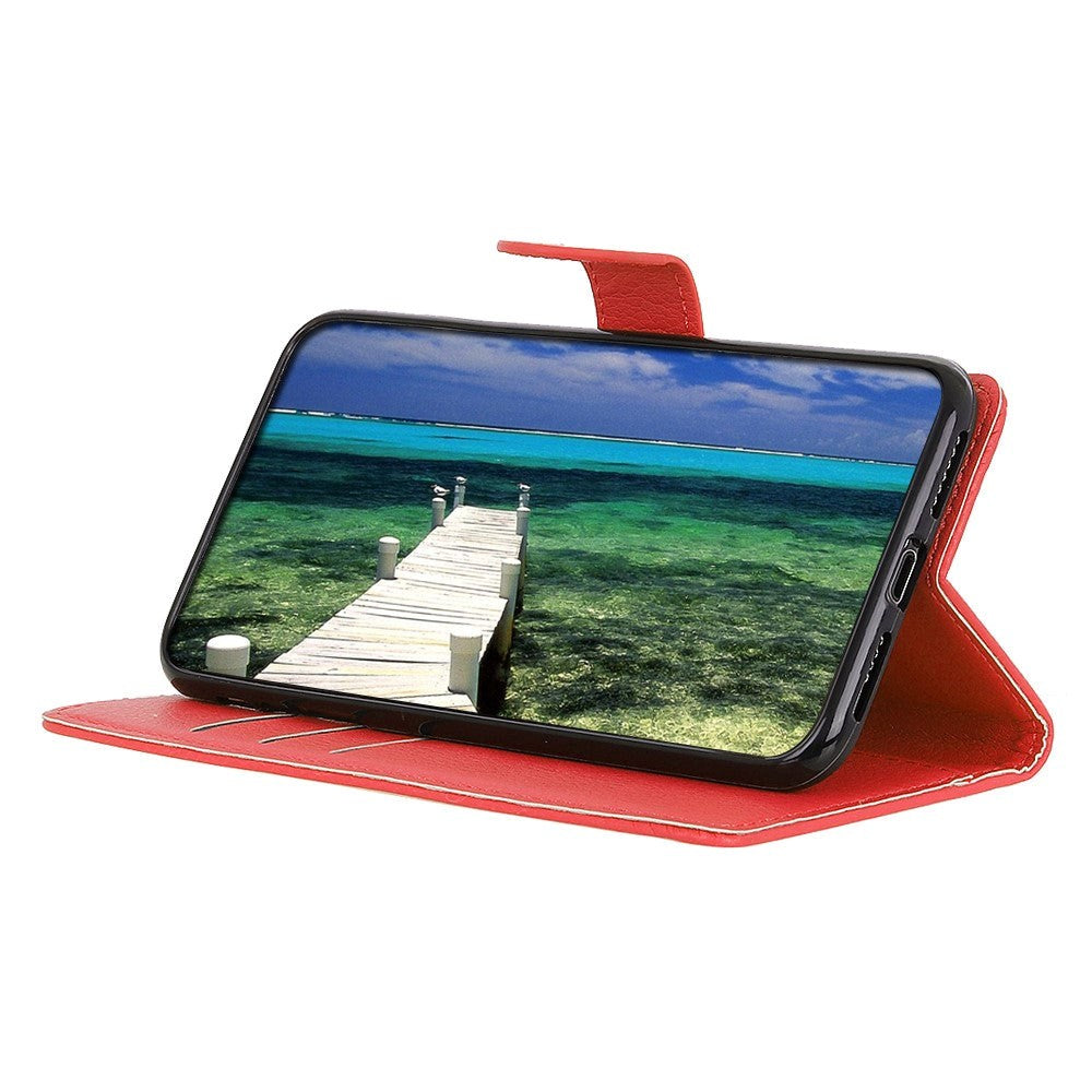 Xiaomi 14 Pro Litchi Læder Mobil Cover m. Pung - Rød