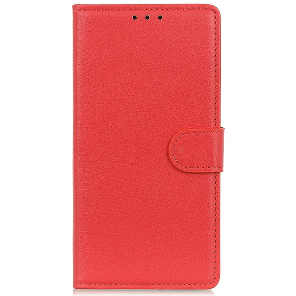 Xiaomi 14 Pro Litchi Læder Mobil Cover m. Pung - Rød