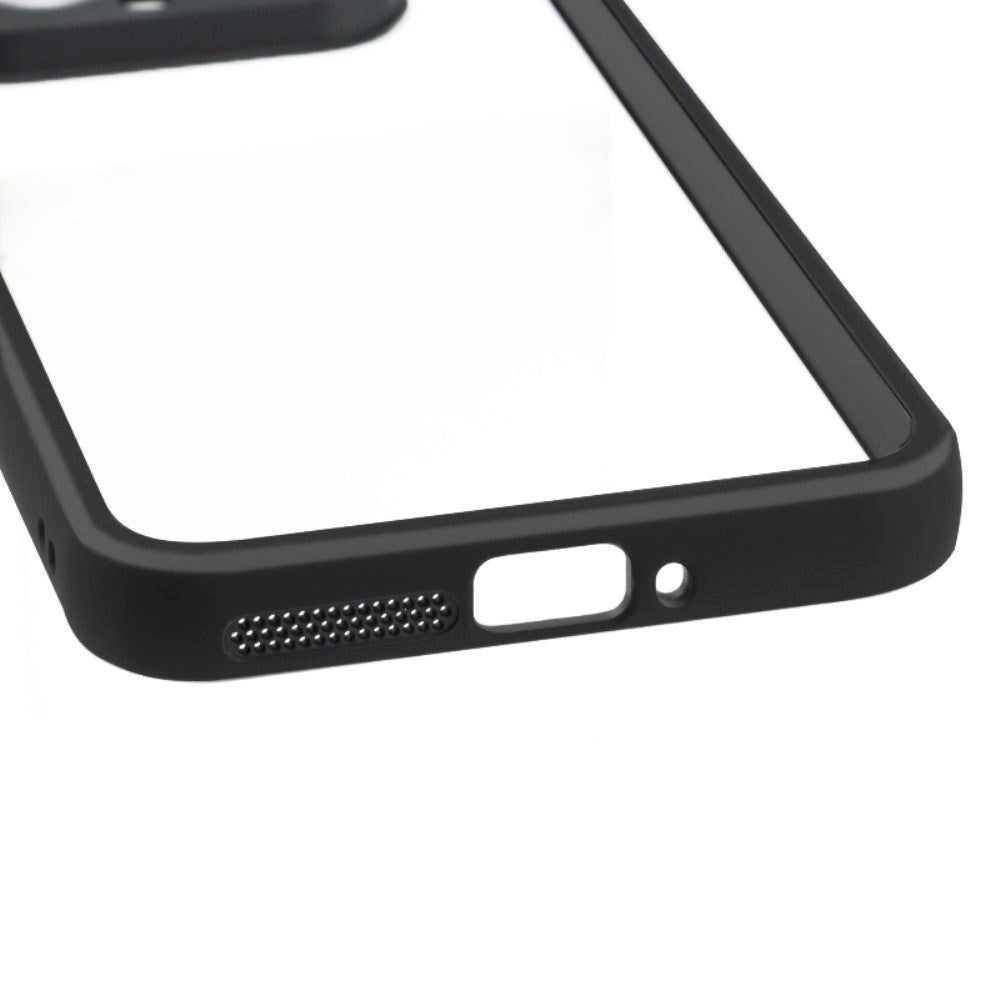 Xiaomi 14 Hybrid Plastik Mobil Cover - Gennemsigtig / Sort