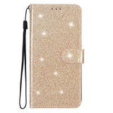 Samsung Galaxy S24+ (Plus) Læder Mobil Cover m. Pung & Strop - Glimmer - Guld