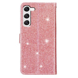 Samsung Galaxy S24+ (Plus) Læder Mobil Cover m. Pung & Strop - Glimmer - Rose Gold