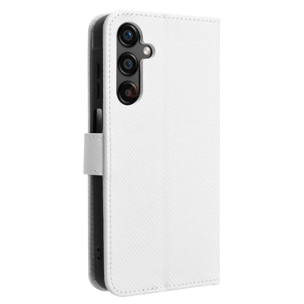Samsung Galaxy A25 (5G) Læder Mobil Cover m. Strop & Tekstur - Hvid