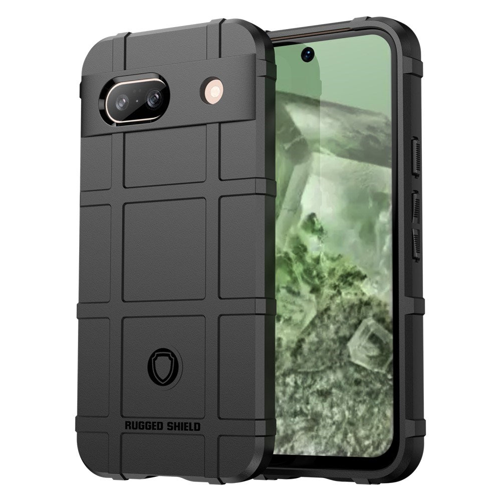 Google Pixel 8a Rugged Shield Series Håndværker Mobil Cover - Sort