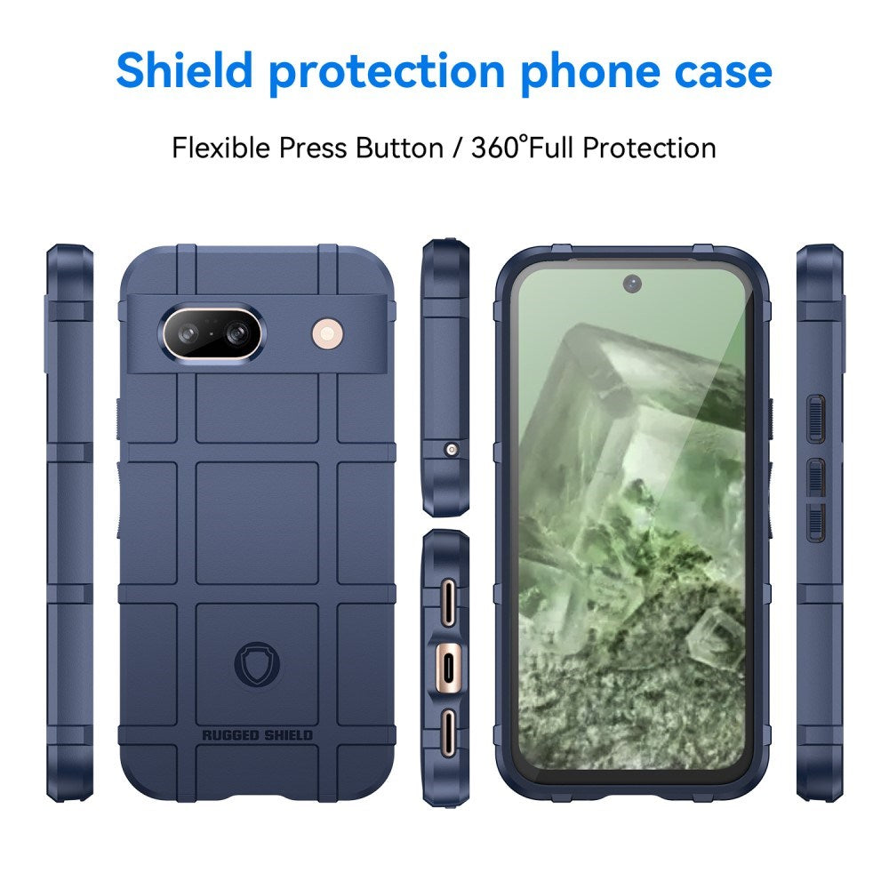 Google Pixel 8a Rugged Shield Series Håndværker Mobil Cover - Blå