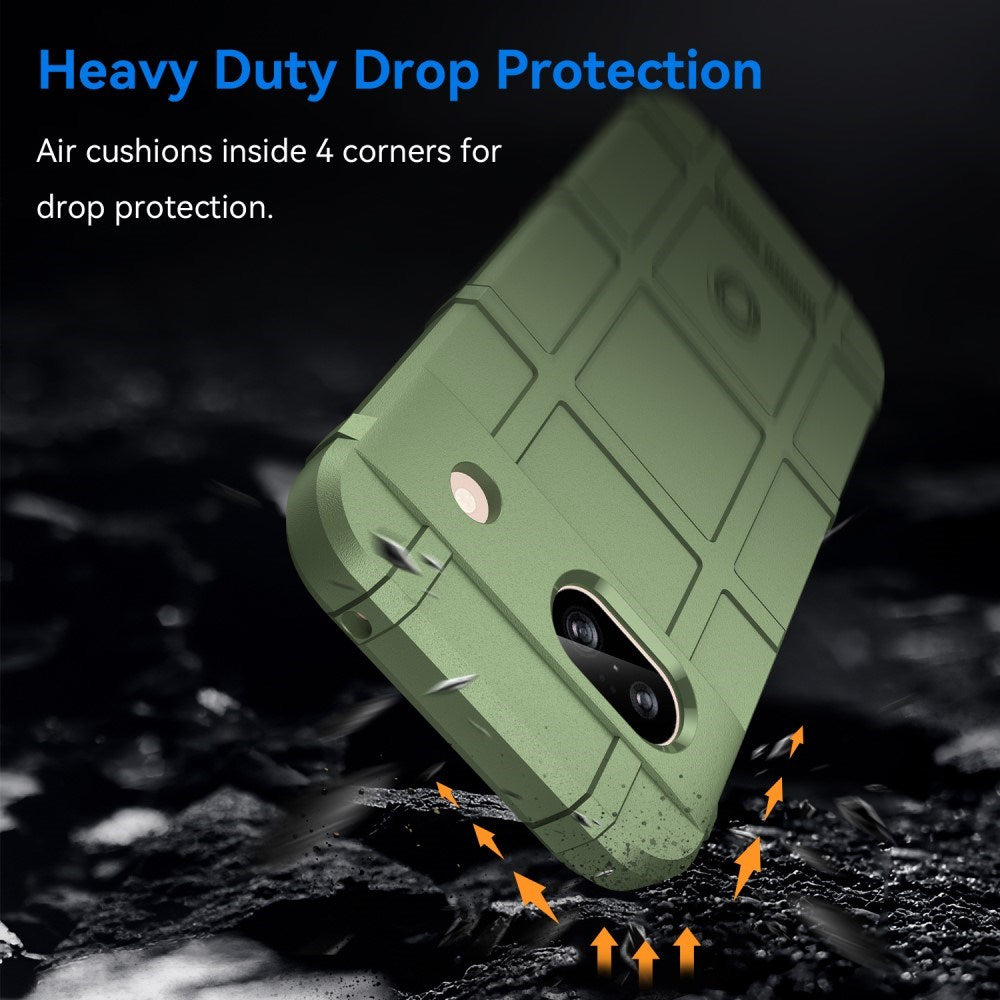 Google Pixel 8a Rugged Shield Series Håndværker Mobil Cover - Grøn