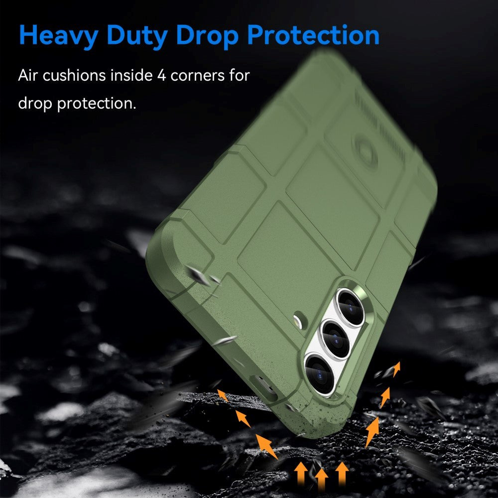 Samsung Galaxy S24 Rugged Shield Series Håndværker Mobil Cover - Grøn