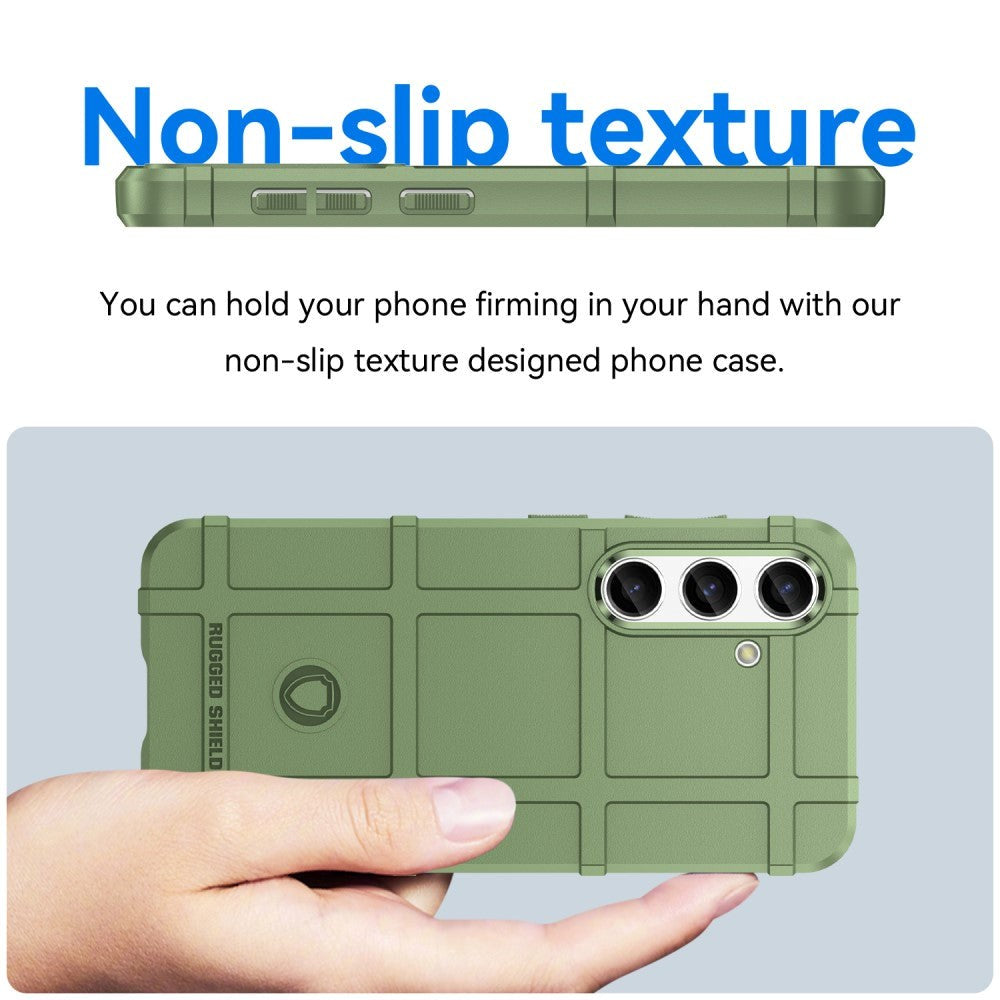 Samsung Galaxy S24 Rugged Shield Series Håndværker Mobil Cover - Grøn