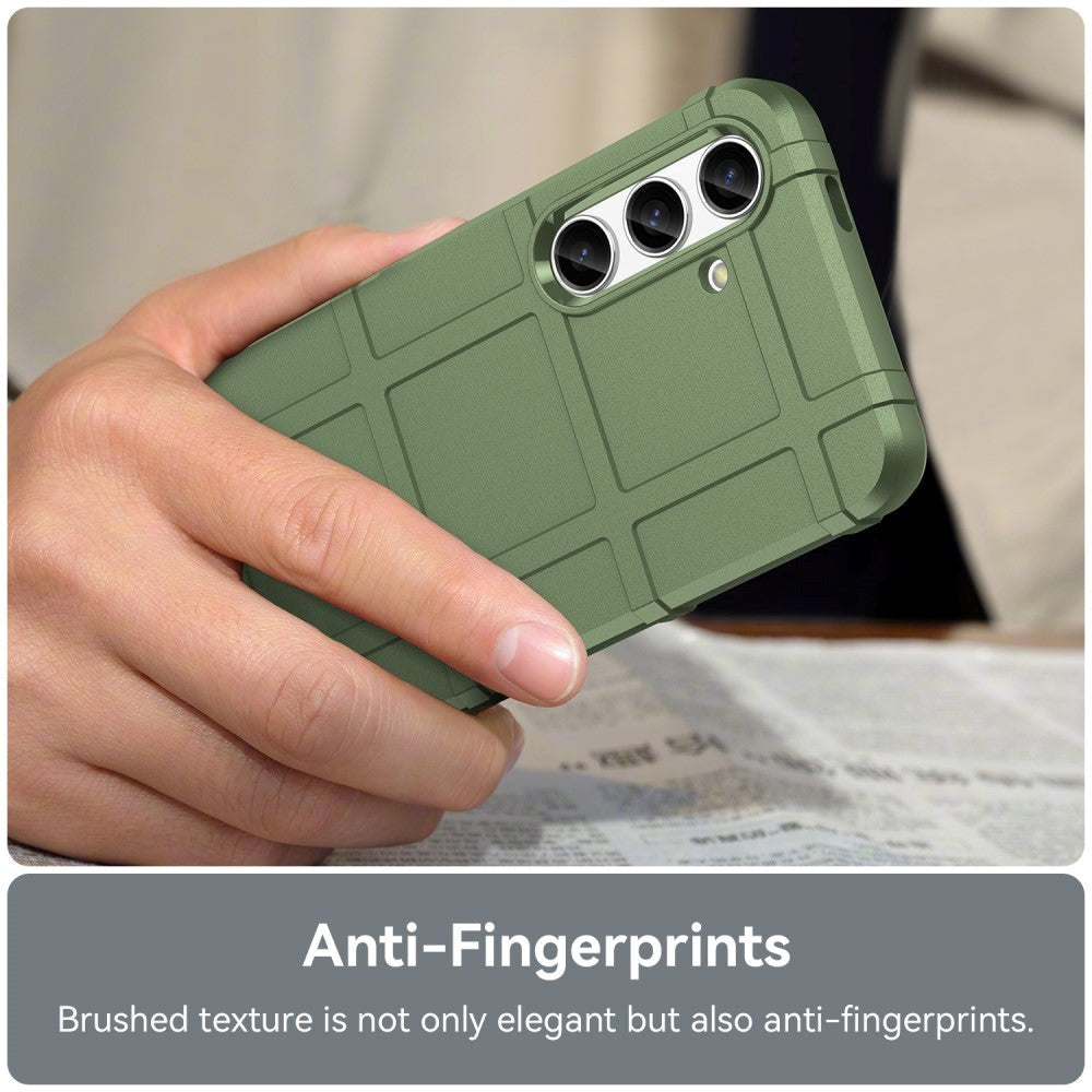 Samsung Galaxy S24 Rugged Shield Series Håndværker Mobil Cover - Grøn