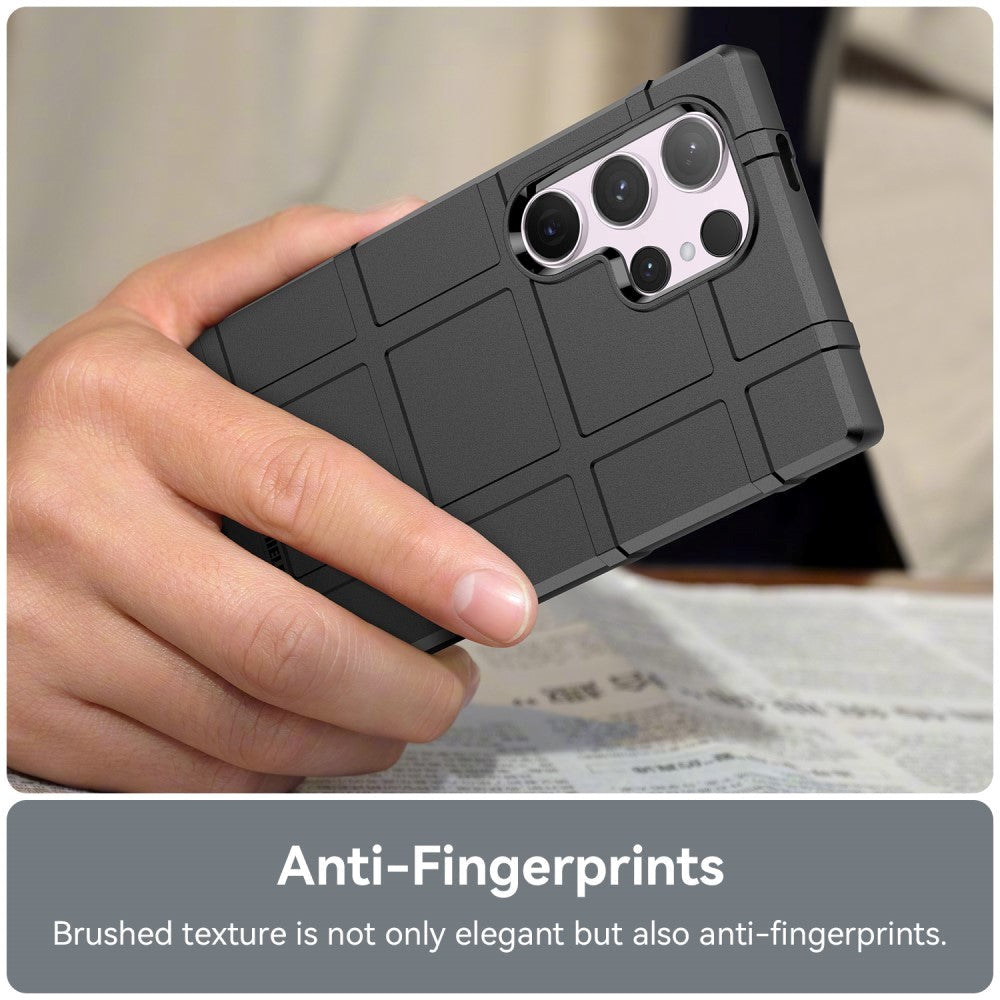 Samsung Galaxy S24 Ultra Rugged Shield Series Håndværker Mobil Cover - Sort