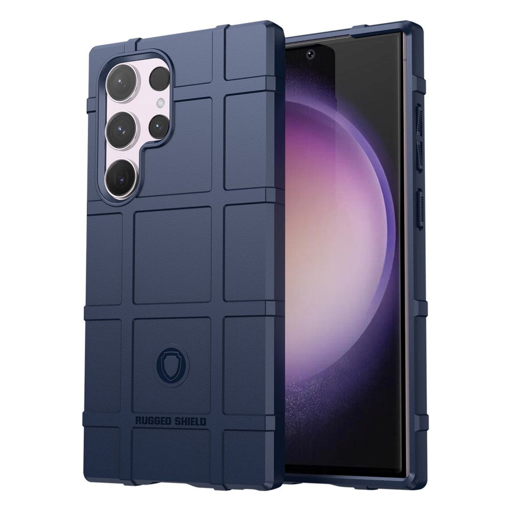Samsung Galaxy S24 Ultra Rugged Shield Series Håndværker Mobil Cover - Blå