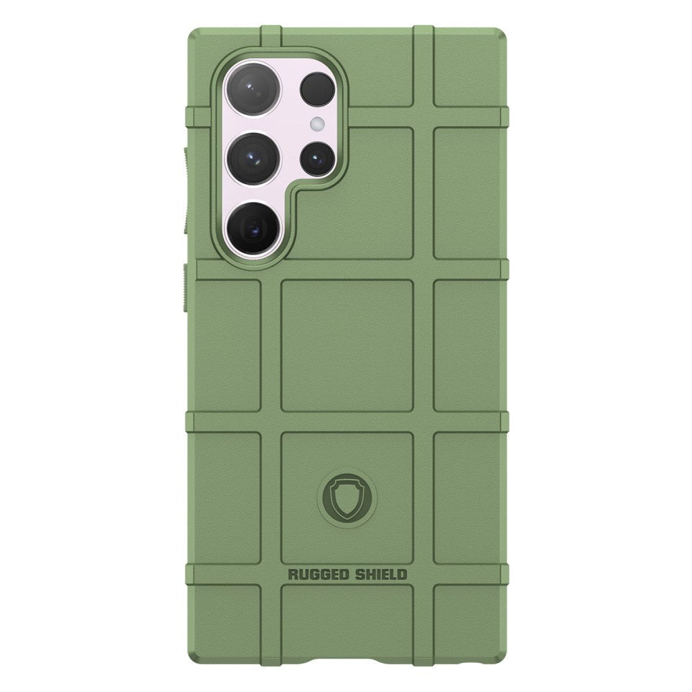 Samsung Galaxy S24 Ultra Rugged Shield Series Håndværker Mobil Cover - Grøn