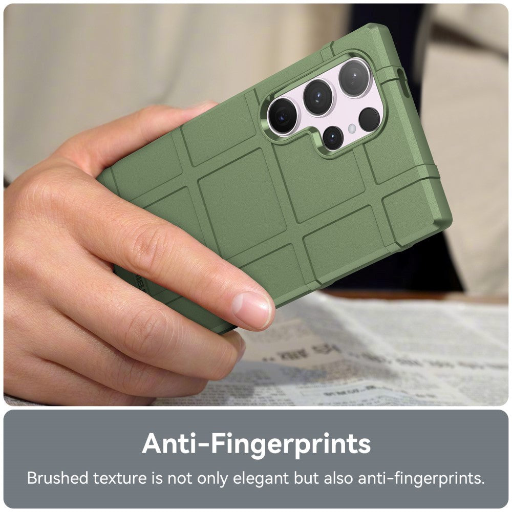 Samsung Galaxy S24 Ultra Rugged Shield Series Håndværker Mobil Cover - Grøn