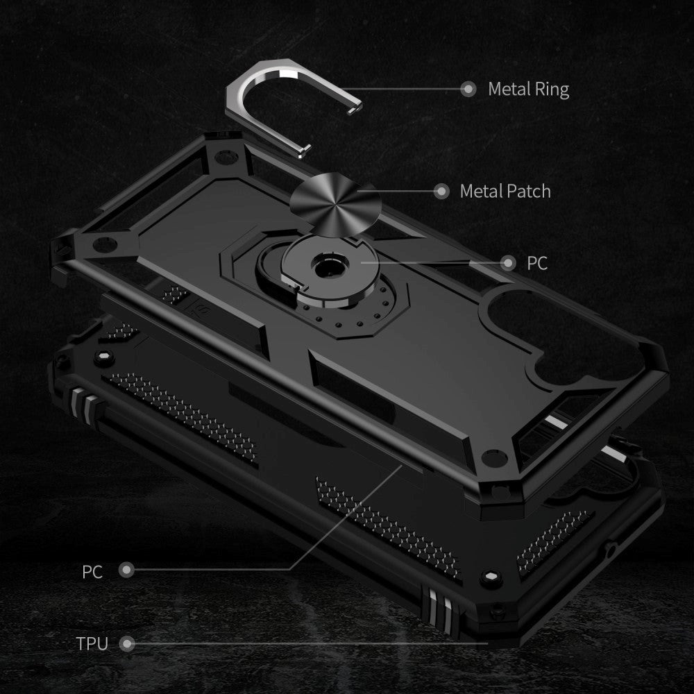 Samsung Galaxy A15 (5G) / A15 Hybrid Håndværker Mobil Cover m. Magnetisk Kickstand - Sort