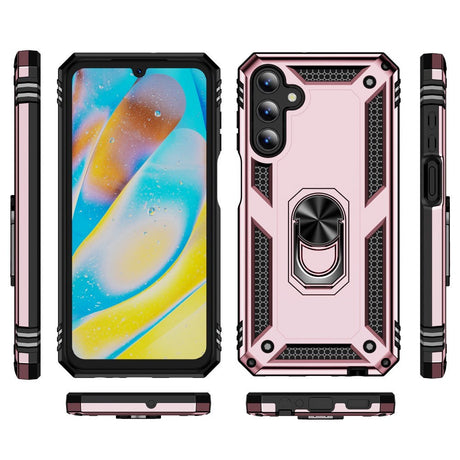 Samsung Galaxy A15 (5G) / A15 Hybrid Håndværker Mobil Cover m. Magnetisk Kickstand - Rose Gold