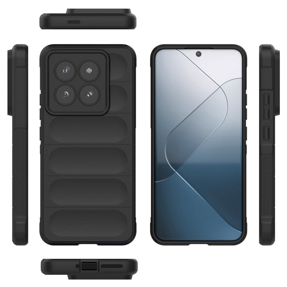 Xiaomi 14 Pro Fleksibelt Plastik Mobil Cover - Sort