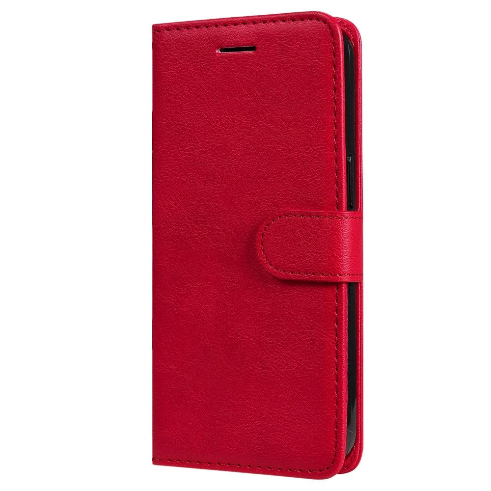 Xiaomi Poco C65 / Redmi 13C Læder Mobil Cover m. Pung og Strop - Rød