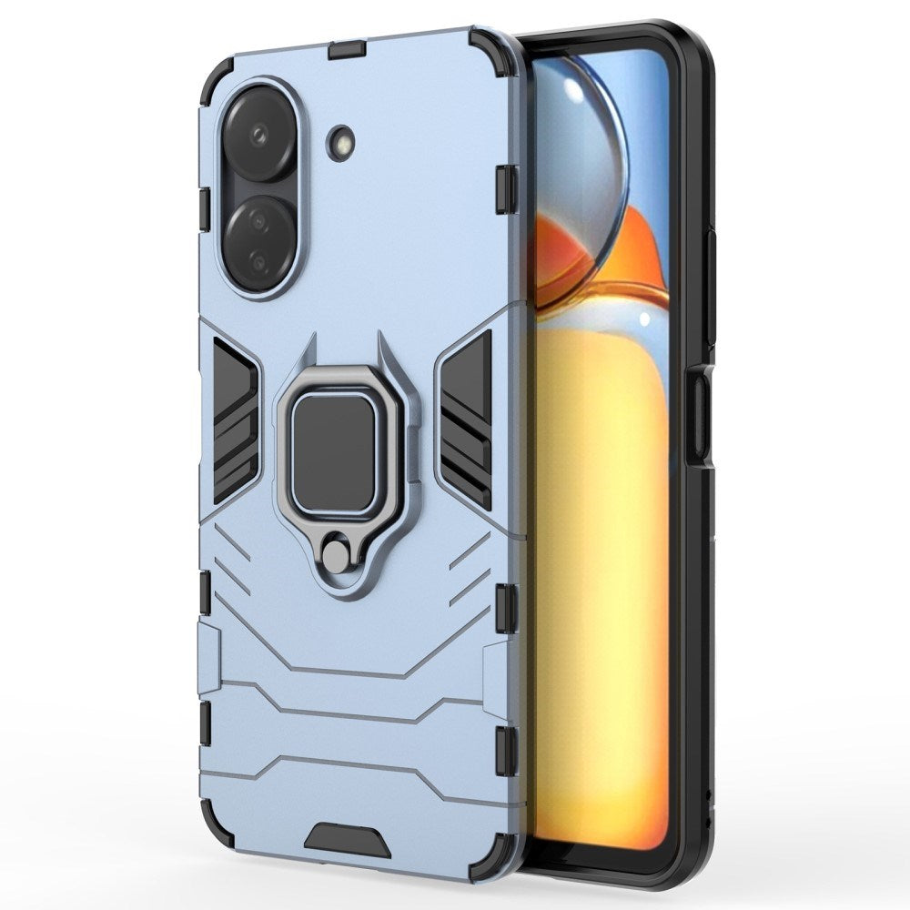 EIDERWOOD Xiaomi Poco C65 / Redmi 13C Hybrid Håndværker Mobil Cover m. Magnetisk Kickstand - Blå