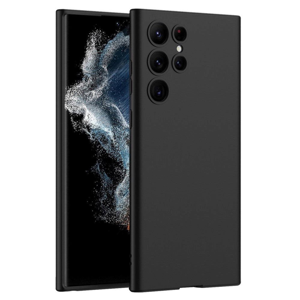 Samsung Galaxy S24 Ultra Fleksibel Plastik Mobil Cover - Sort