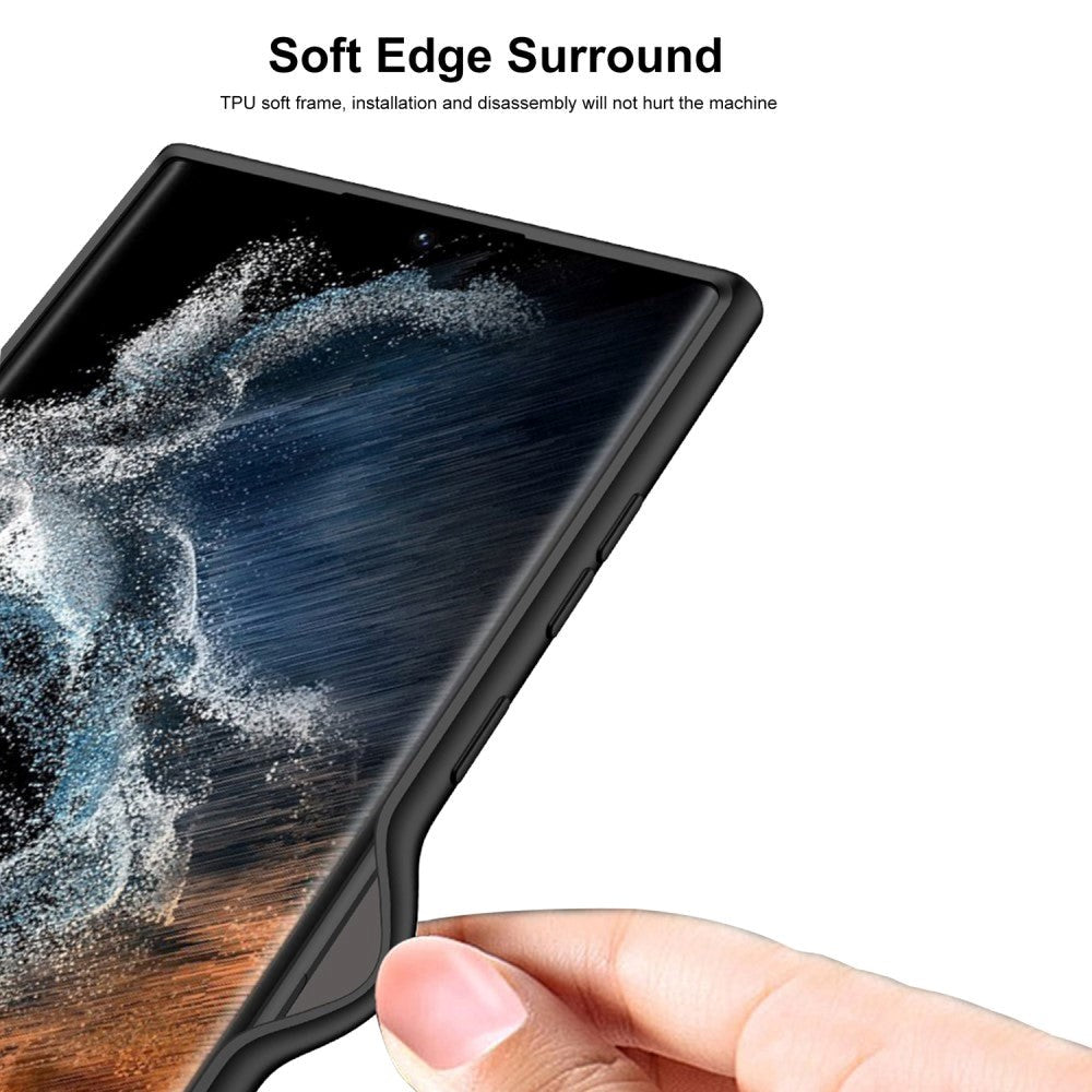 Samsung Galaxy S24 Ultra Fleksibel Plastik Mobil Cover - Sort