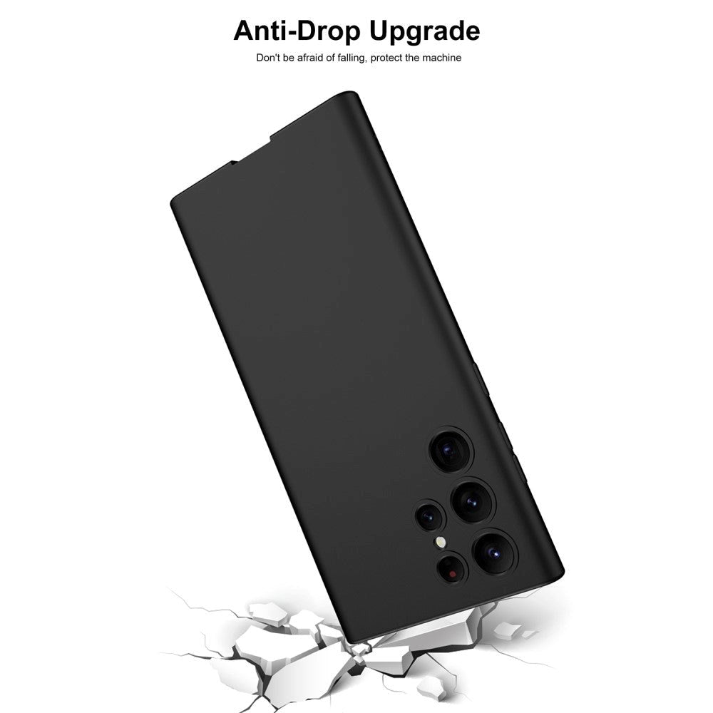 Samsung Galaxy S24 Ultra Fleksibel Plastik Mobil Cover - Sort