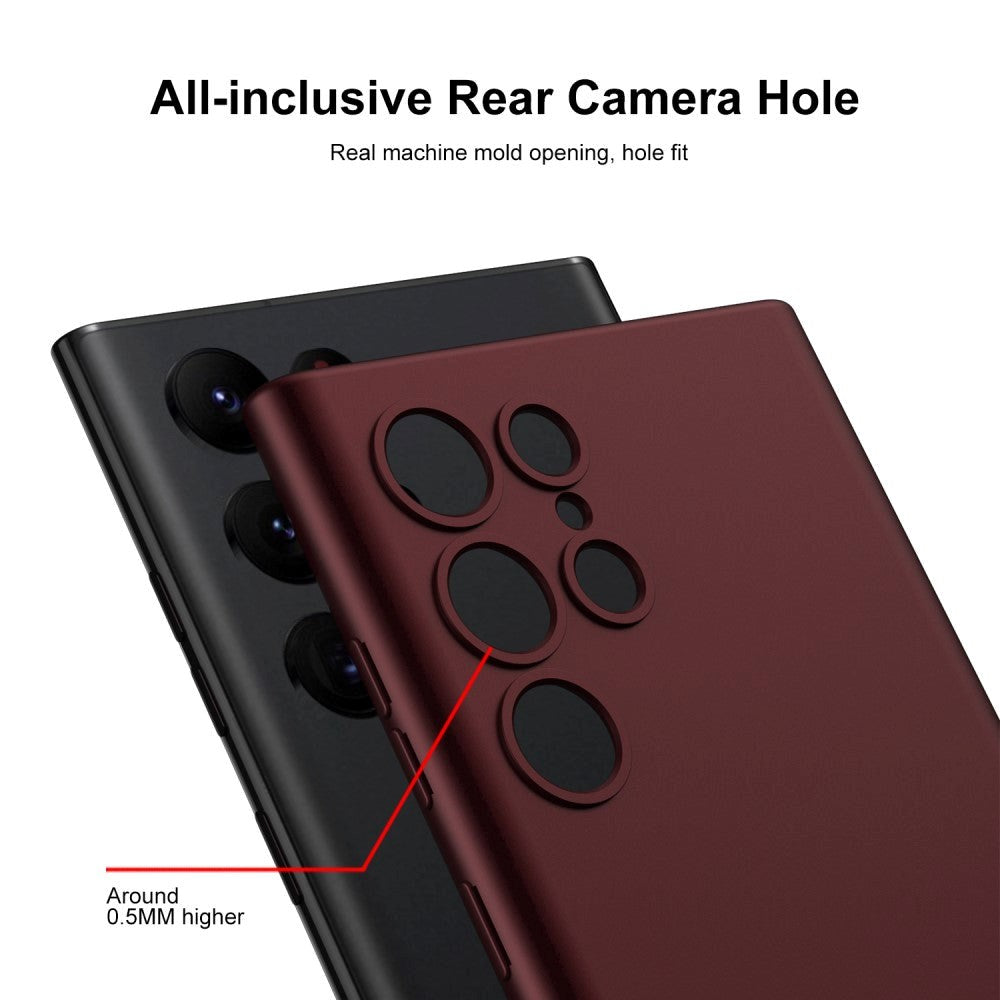 Samsung Galaxy S24 Ultra Fleksibel Plastik Mobil Cover - Bordeaux Rød