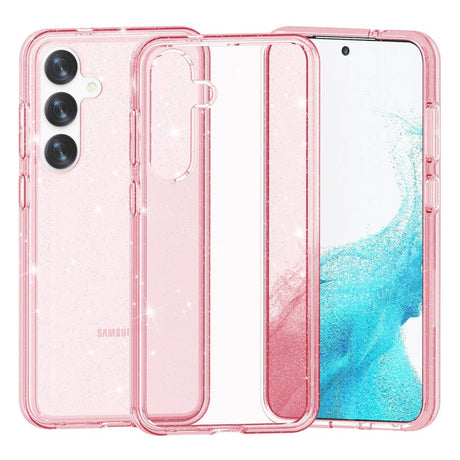 Samsung Galaxy S24 Hybrid Plastik Mobil Cover - Pink Glitter