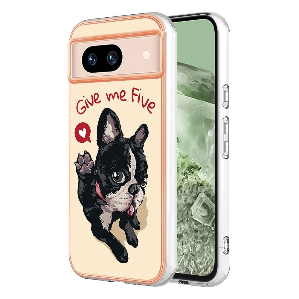 Google Pixel 8a Fleksibelt Plastik Mobil Cover m. Motiv - Hund