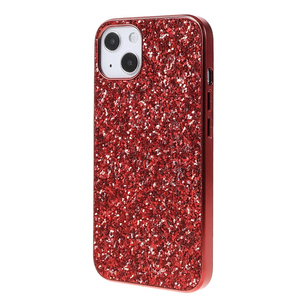 EIDERWOOD iPhone 14 Glitter Hybrid Mobil Cover - Rød