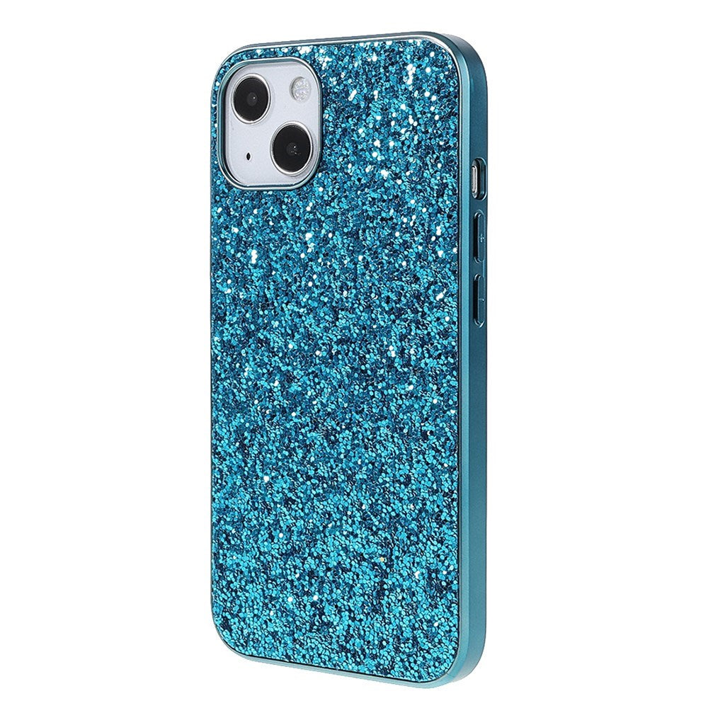 EIDERWOOD iPhone 14 Glitter Hybrid Mobil Cover - Blå