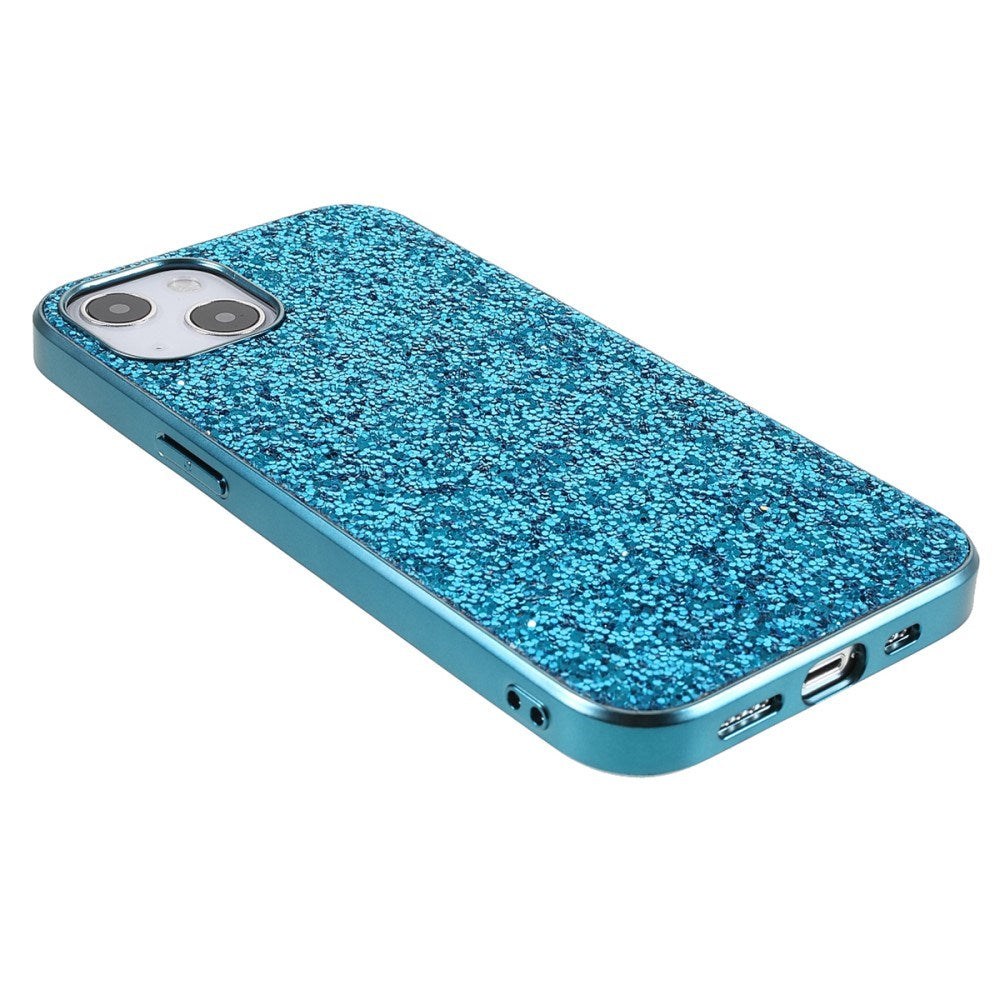 EIDERWOOD iPhone 14 Glitter Hybrid Mobil Cover - Blå