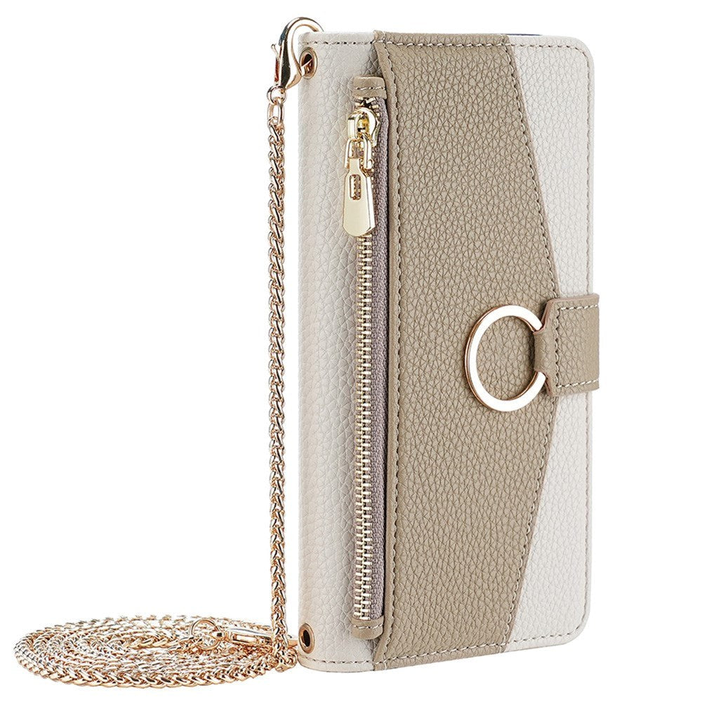 iPhone SE (2022 / 2020) / 8 / 7 Læder 2-i-1 Mobil Cover m. Pung & Crossbody Taske Funktion - Creme