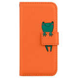 Samsung Galaxy S24+ (Plus) Flip Mobil Cover m. Strop / Ståfunktion / Kortholder - Orange (Frø)