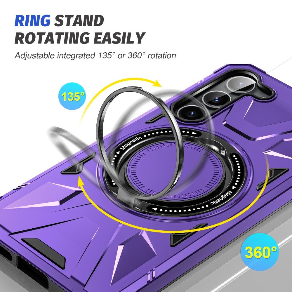 EIDERWOOD Slidstærkt Håndværkercover til Samsung Galaxy S25+ (Plus) / S24+ (Plus) med Kickstand og Magsafe Funktion - Lilla