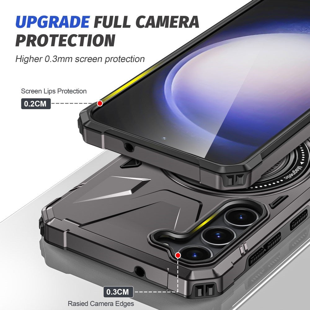 EIDERWOOD Slidstærkt Håndværkercover til Samsung Galaxy S25+/S24+ med Kickstand og Magsafe Funktion - Grå