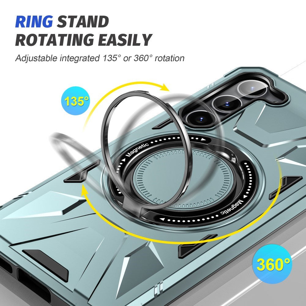 EIDERWOOD Slidstærkt Håndværkercover til Samsung Galaxy S25+ (Plus) / S24+ (Plus) med Kickstand og Magsafe Funktion - Blå