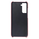 Samsung Galaxy S24 Læder Mobil Cover m. Dobbelt Kortholder - Rose Gold