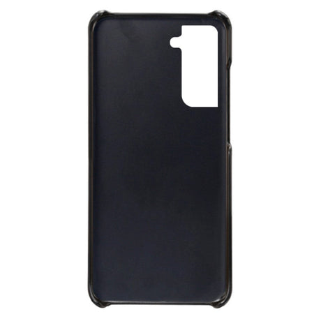 Samsung Galaxy S24 Læder Mobil Cover m. Dobbelt Kortholder - Sort