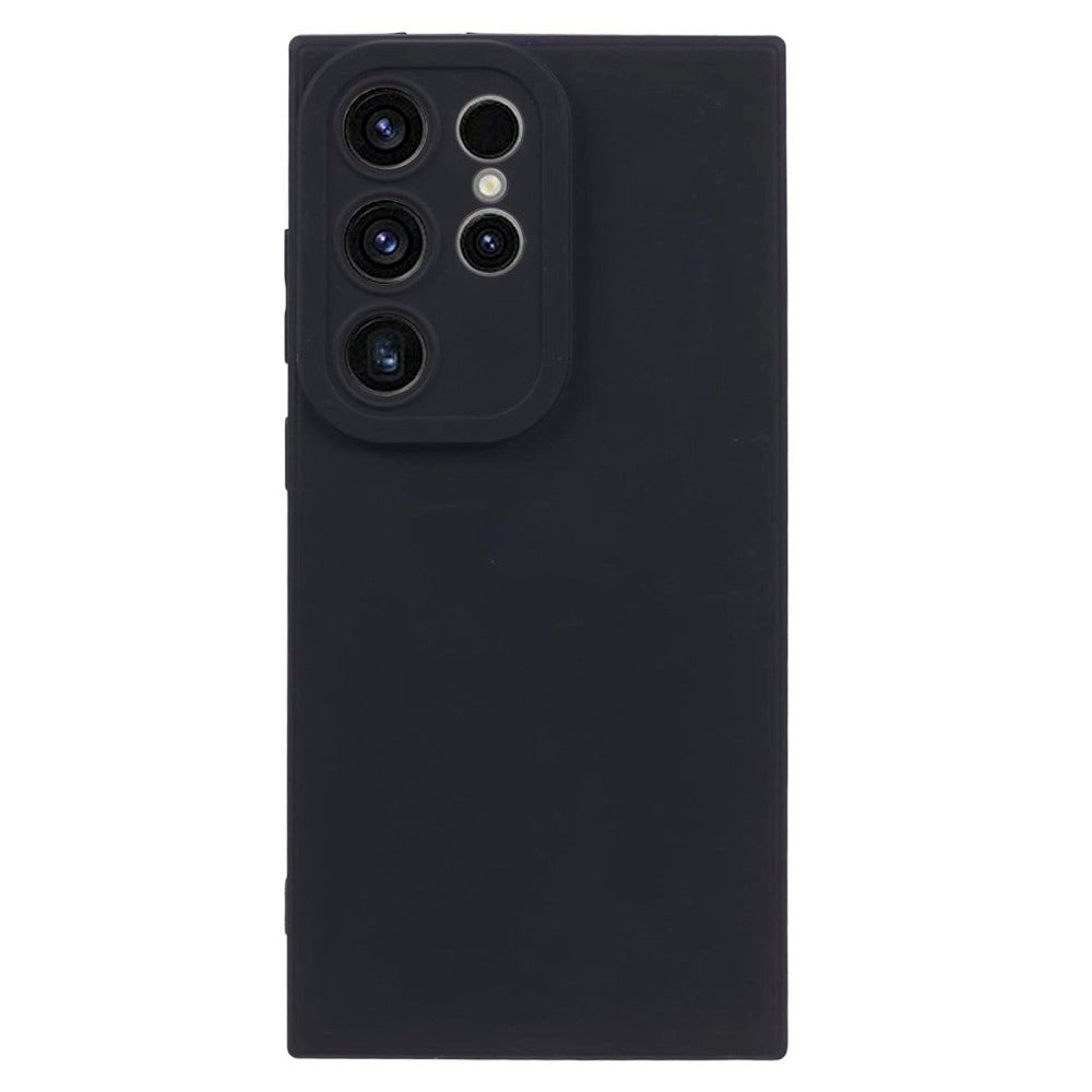 Samsung Galaxy S24 Ultra Mat Fleksibel Plastik Mobil Cover - Sort